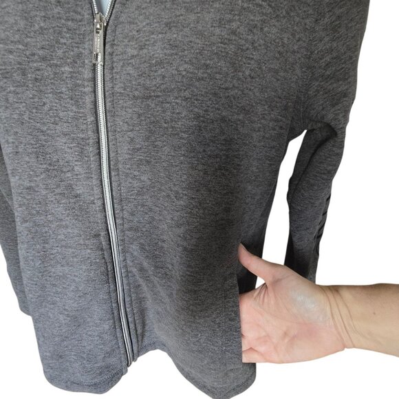 Calvin Klein Front Zip Hoodie Gray Athletic Jacket Sweater Size Medium - Picture 4 of 6
